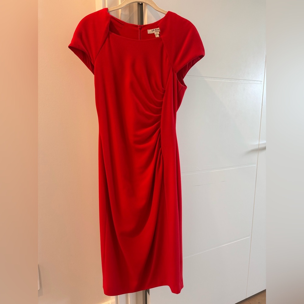 LK Bennett Red Midi Dress size 6